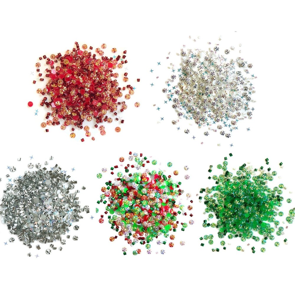 Buttons Galore DOO DADZ Christmas Gems Sprinkles Confetti Embellishments