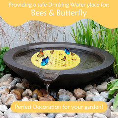 Floating Bee Watering Stations 7.87 Inch Foam Honeycomb Design Bee Feeder for