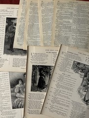 Vintage Book Lovers Junk Journal-book pages & cutout playing cards stamps & more