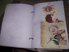 Pink Vintage Roses Junk Journal Scrapbook USA Seller