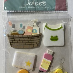 Jolee’s Bath Time Baby Tub Toys Towel Soap Foam Scrapbooking Stickers Retired
