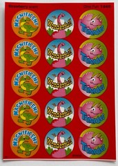 Scratch n Sniff STINKY STICKERS Bubble Gum STRAWBERRY Grape ScentS by TREND lot