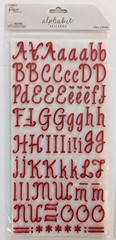 Red Glitter Foam Alphabet Letters & Numbers Scrapbook Stickers The Paper Studio