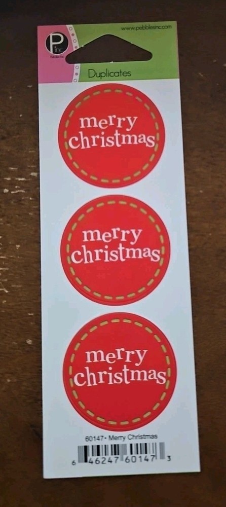 Pebbles Inc. Duplicates cardstock stickers~ merry christmas ~Scrapbooking Crafts