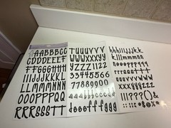 Lot of Assorted Scrapbook Letter and Number Stickers