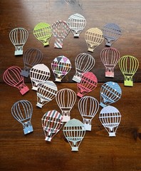 Hot Air Balloons DIE CUT OUTS Card Embellishments