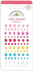 Crafts Doodlebug Mini Jewels Repeats Asst Sizes Gems Bling Love Blue Red Pink ++