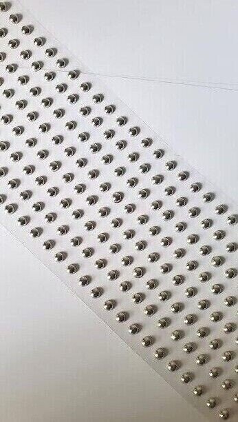 CraftbuddyUS 144 pcs x 8 mm Self Adhesive Round Gems, Color – SILVER