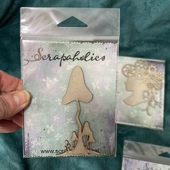 Lot of (5) Chipboard Accents by Scrapaholics, Quotes, Nature, Steampunk- New