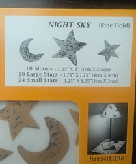 Articles Gold Stars Moons Metallic Art Transfers Ceramics Furniture Walls Paper