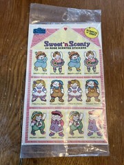 Vtg 1980s Sweet & Scenty Scratch and Sniff Rose Scented Stickers Dolls Girls