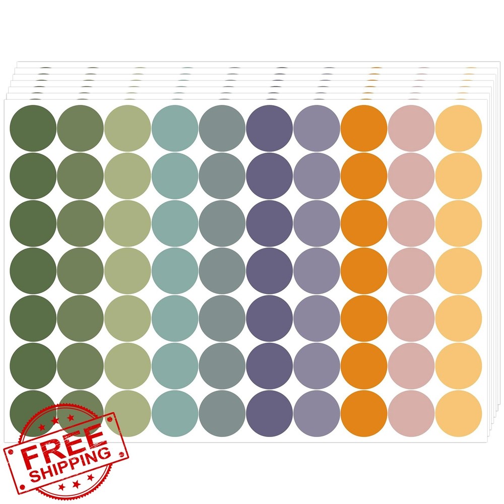 Alynta 2800PCS Boho Circle Dots Stickers