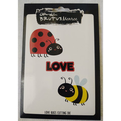 New Brutus Monroe Die of the Month «Love Bugs» Bee, Ladybug and LOVE Cute!