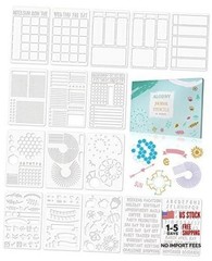 16 Pcs Journal Stencils Set – Time Saving Bullet Journaling