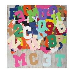 Mixed paper alphabet and numbers grab bag lot die cuts cutouts 320 pieces