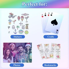 100PCS A4 Holographic Laminate Sheets – Self-Adhesive Waterproof Sticker Paper,