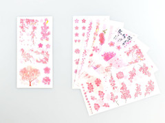 (Pack of 2) Romantic Cherry Flower Stickers for Scrapbooking – Japanese Pink Che