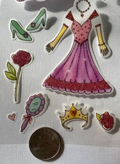 FAIRYTALE PRINCESS Vellum Sticker(13pc)Creative Touch•Castle•Dress•Going To Ball