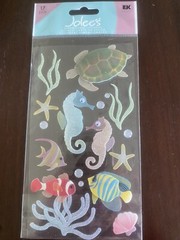 Jolee’s Boutique 3-D Vellum SEA HORSES Ocean Turtle Theme Stickers