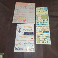 Scrapbook Rub-On Transfers Lot K&Company Me My Big Ideas 20 Packs Mixed Themes