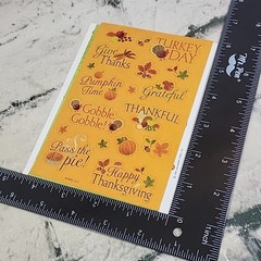 Thanksgiving Scrapbooking Stickers Lot Of 4 Turkeys Words Phrases AGC Hallmark
