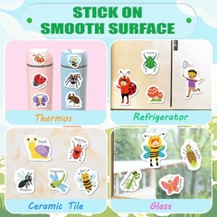 Reusable Sticker Books, Waterproof Stickers, Travel Essentials with Insect Theme