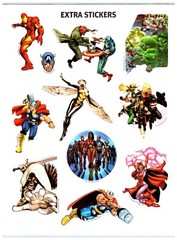 Marvel Comics Superheroes Characters 8″ x 11″ Sticker Sheet Stickers M196 e