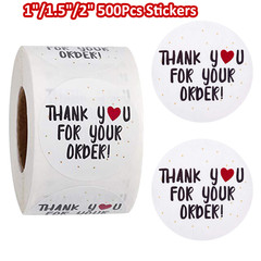 500Pcs 1.5″/2.5″ Thank You For Your Order Stickers Small Business Envelope Lable