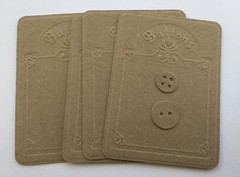 {4} *Embossed Button Cards* Bare Chipboard Die Cuts – 3 1/2″ x 4 7/8″