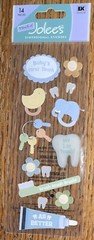 RARE Jolees Baby’s 1st Teeth Tooth Paste Brush Toys Keys Toddler Infant Stickers