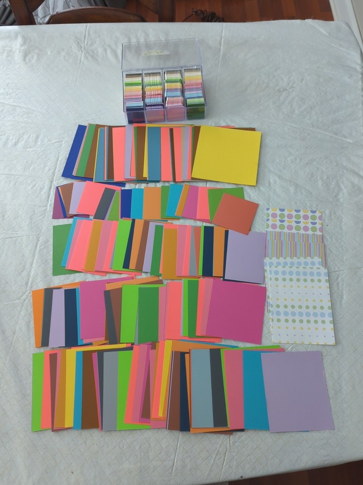 Large Lot Scrapbooking Square And Rectangle Embellishment Papers