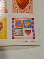 Vintage Hallmark Sticker Hearts/Valentine Sheet And Unknown Big Heart Shiny