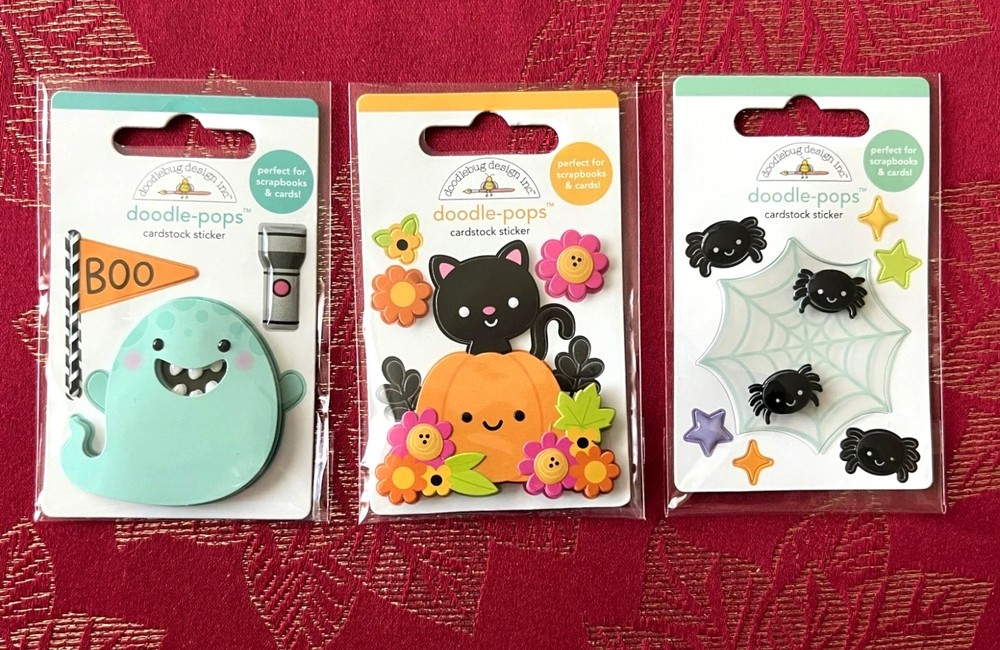 #D75 – DOODLEBUG HALLOWEEN LOT DOODLE-POPS 3D STICKERS
