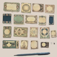 Vintage Look Ephemera Labels Supplies Scrapbooks Junk Journal 376