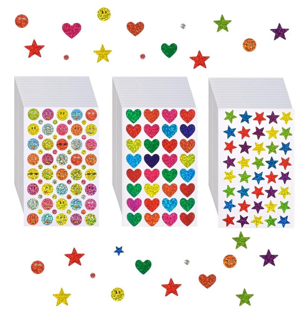 1440 Pcs Star Stickers for Kids, Reward, Classroom, Glitter, DIY