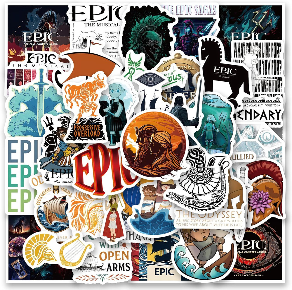 57PCS Epic the Musical Stickers Pack Vinyl Aesthetics Stickers for Scrapbooking,