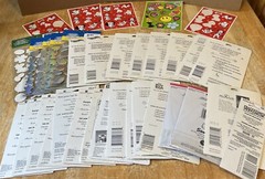 Lot of 29 SEALED Sticker Packages Hallmark Heartline Snoopy Holiday Hello Kitty