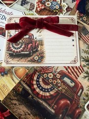 100 Pc Vintage Patriotic Americana Junk Journal Kit July 4th Ephemera Tags USA