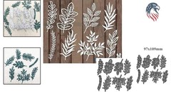 8Pcs Leaf Metal Die Cuts Compatibility Scrapbooking Embossing Card Making