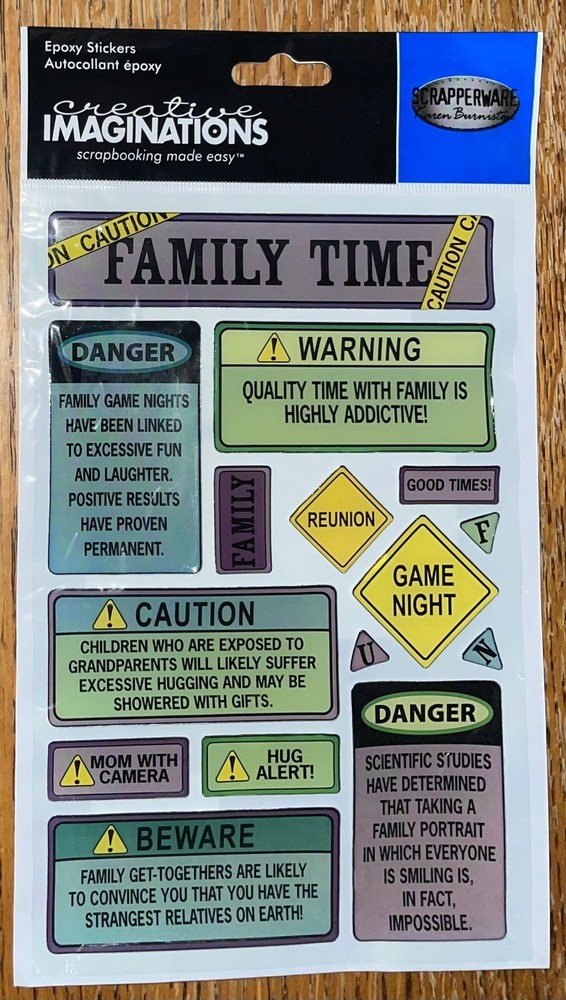 Creative Imaginations Art~ Family Time Game Nights Quality Time Reunion Together