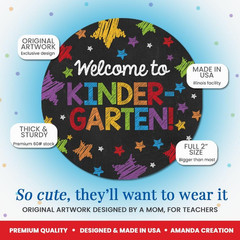 Back to School Stickers for Kids Chalkboard Welcome to Kindergarten 40 Pack