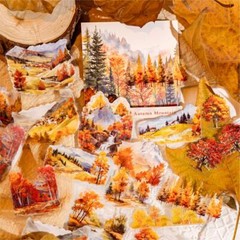 30Pcs Mountains Field Scrapbook Stickers DIY Journal Planner Decorative Collage