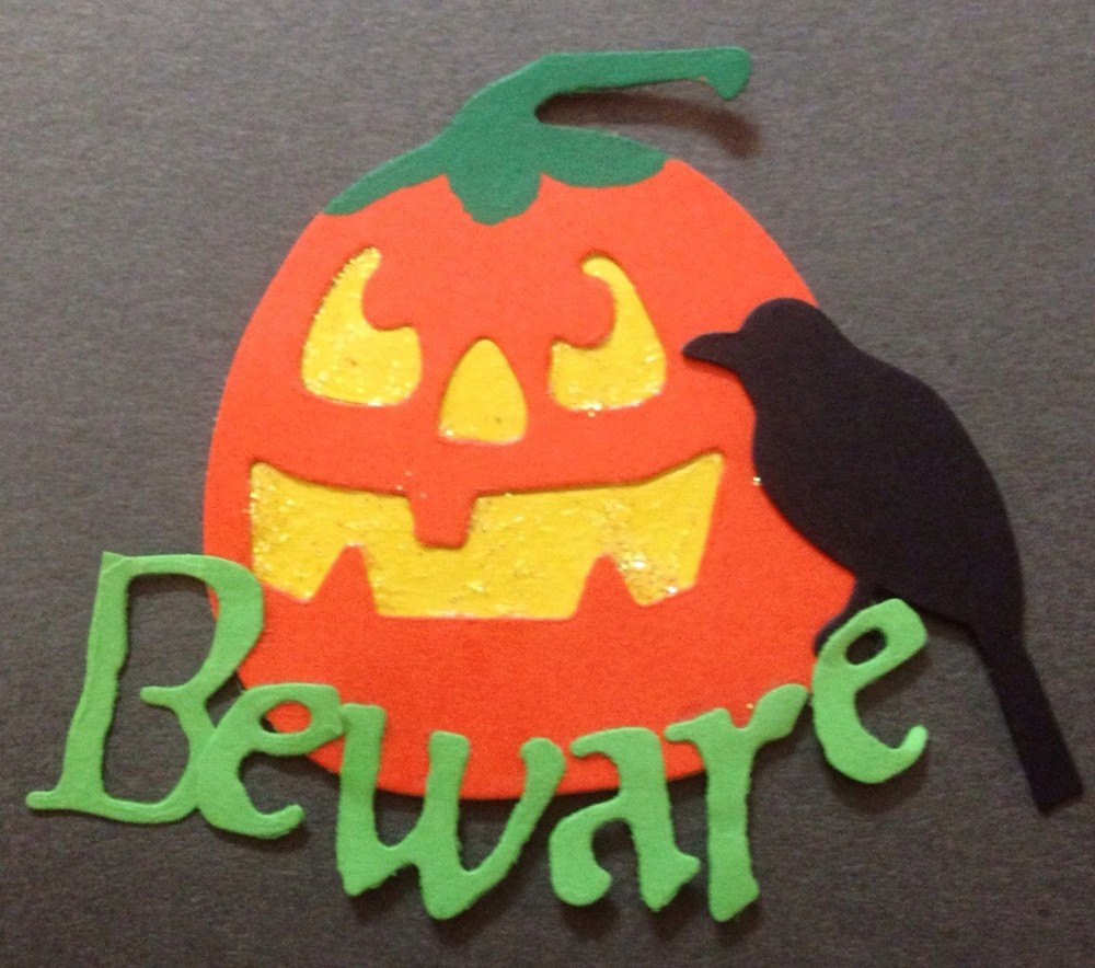 JACK-O-LANTERN Mix(24pc)Halloween •ComesW/Crows• Beware•Jack-O-Lantern•Pumpkin