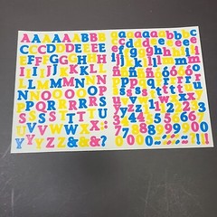 4 Sheets Creative Memories Stickers Blue Yellow Pink Green LETTERS and NUMBERS