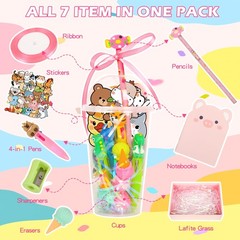 24 Set 247-Piece Stationery Set for Student Rewards, Pencil Erasers Notebook …