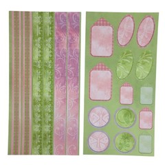 Close to My Heart Reflections Stickease X7056C Discovery Spring Pink Green NEW
