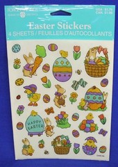 American Greetings Forget Me Not Easter Stickers Bunny Duck Egg Flower Basket