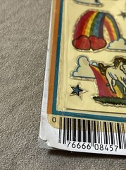 Vintage 80s Prism Twinkle Stickers Butterfly Sparkle Rainbow Unicorn Imperial