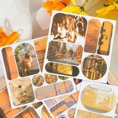 40 Sheets Landscape Scenery Paper Stickers Journal Planner Scrapbooking Crafts