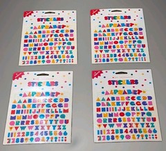 Mrs Grossman’s Large Colorful Alphabet Stickers, Lot A Qty 4